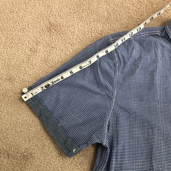 American Rag Cie Mens Slim Fit Plaid Short Sleeve - Large - Picture 15 of 15